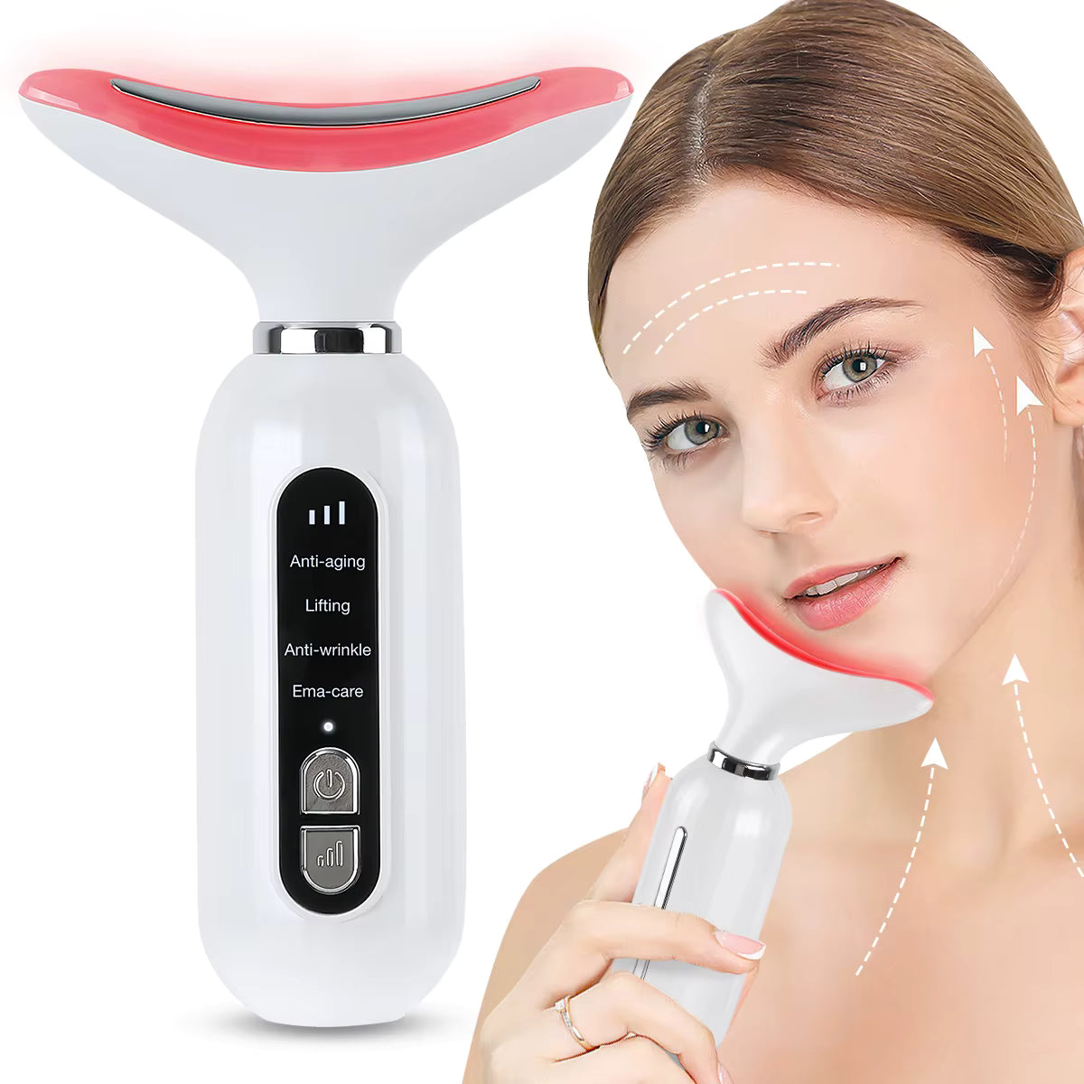 Masajeador Facial Cuello AntiEdad LED AR